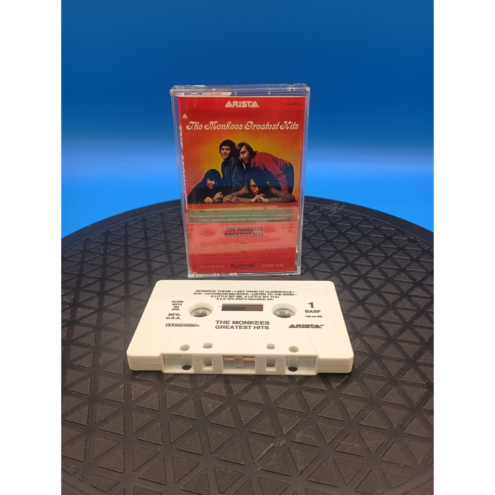 The Monkees Greatest Hits Cassette 1972 Arista Records Qualitape  AC-8313